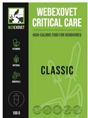 Корм сухой для травоядных животных Webexovet Critical Care Classic, 100 гр.