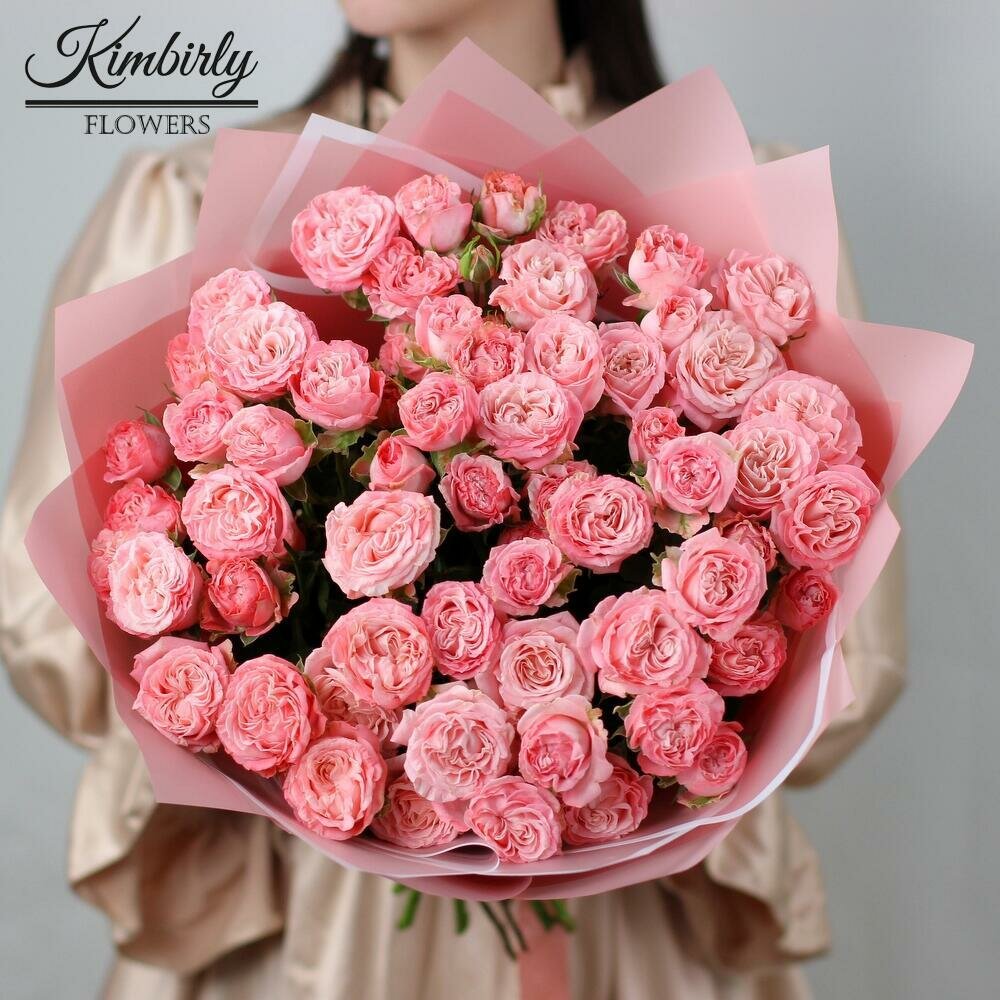 15 кустовых пионовидных роз Мадам бомбастик. Букет 196 Kimbirly Flowers