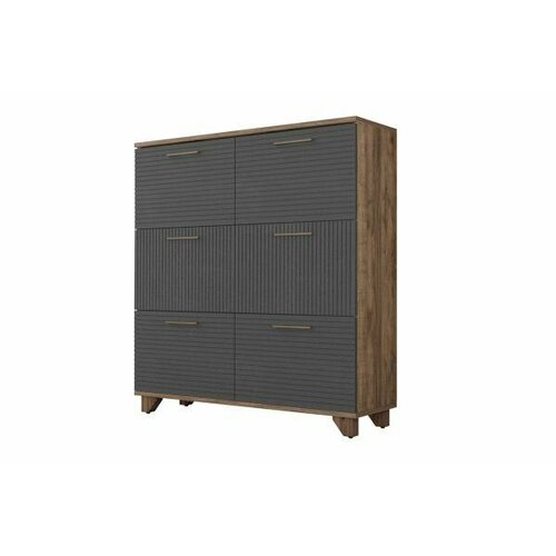 Обувница Копенгаген 6 ящиков - Дуб Самдал Серый графит 18992₽