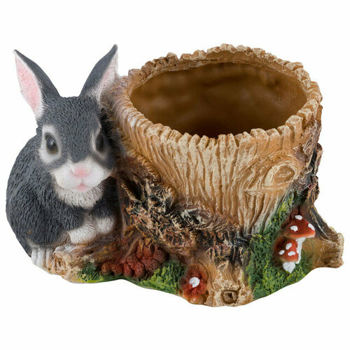 Фигура садовая Зайка у пня 13см 3687₽