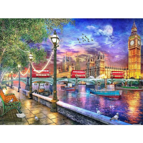 Пазл для взрослых Pintoo 1200 деталей: Д. Дэвисон. Здание парламента на закате. Лондон