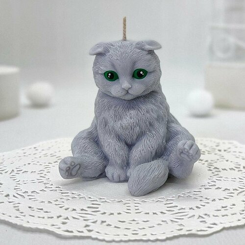 Свеча фигурная кот британец, сувенирная свеча