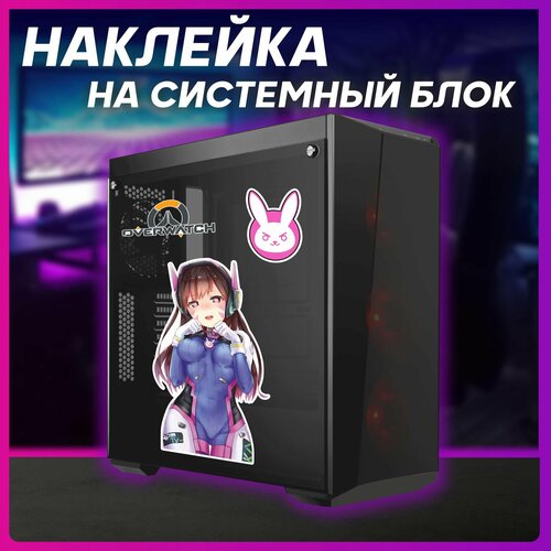 Наклейки на ноутбук Overwatch Дива белый