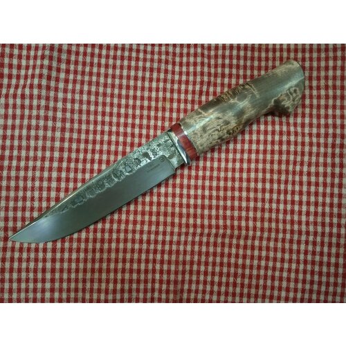 Нож кованый Комбат-2 сталь 9ХС рукоять стабилизированная карельская береза