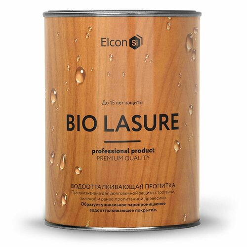 Пропитка Силиконовая для Дерева Elcon Bio Lasure 0.9л Осенний Клен для Внутренних и Наружных Работ / Элкон Био. пропитка для защиты торцов дерева elcon sealtech 2 7 л