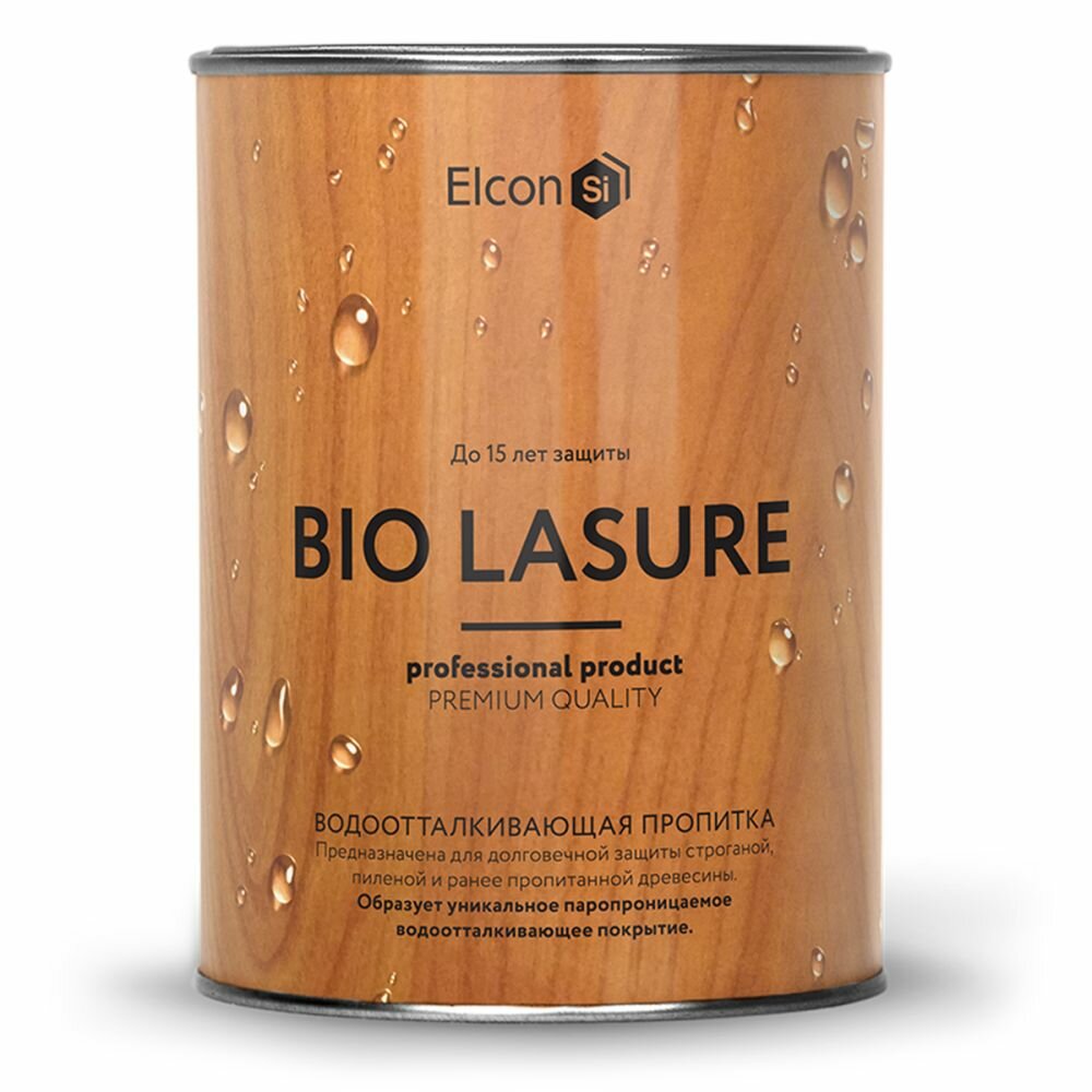 Пропитка Силиконовая для Дерева Elcon Bio Lasure 0.9л Осенний Клен для Внутренних и Наружных Работ / Элкон Био.