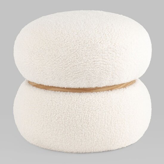 Пуф Stool Group Полли S тедди белый без ножек