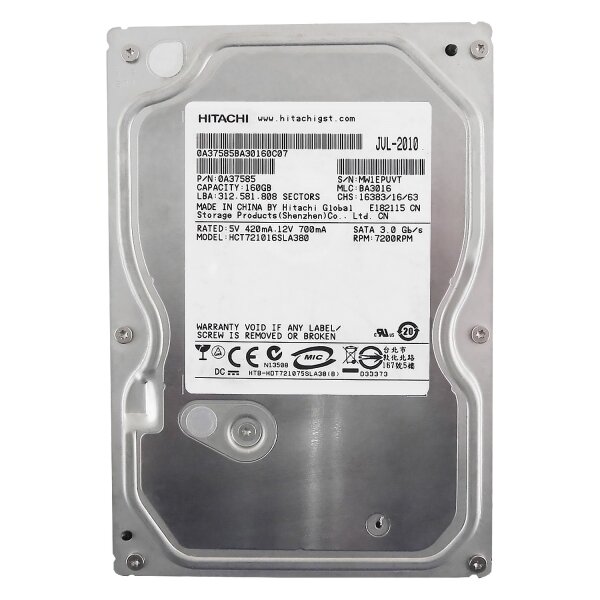 Жесткий диск Hitachi 0A37585 160Gb 7200 SATAII 3.5" HDD