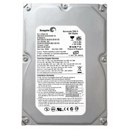 Жесткий диск Seagate ST3500641A 500Gb 7200 IDE 3.5 HDD