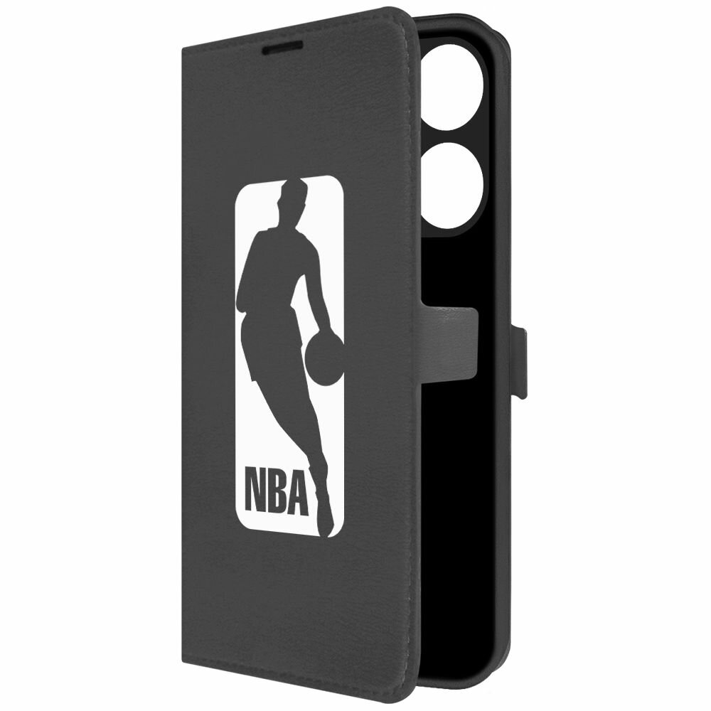 Чехол-книжка Krutoff Eco Book для TECNO POP 7 Pro NBA (НБА) (черный)