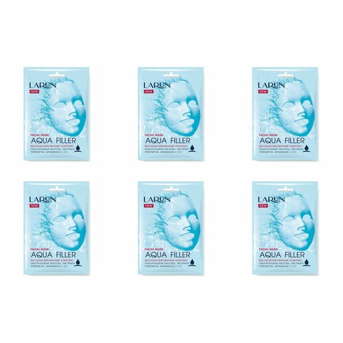 Larun Маска для лица тканевая Aqua Filler 25 мл 6 шт 964₽