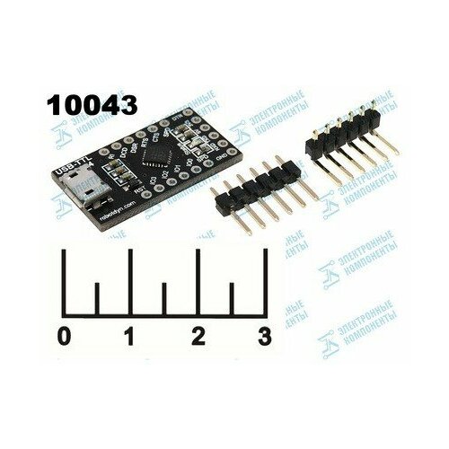 Радиоконструктор конвертор micro USB-RS-232 5V/3.3V CP2104