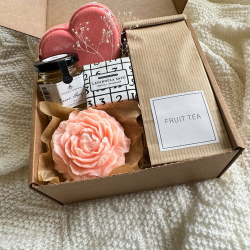 подарочный набор с чаем чжуан ю Подарочный набор с ароматным чаем и бомбочкой для ванны FM046
