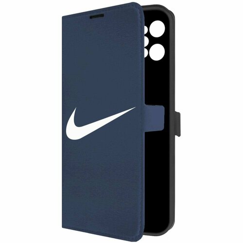 Чехол-книжка Krutoff Eco Book для Realme C31 Nike (Найк) (синий) чехол для смартфона krutoff eco book для realme c31 синий