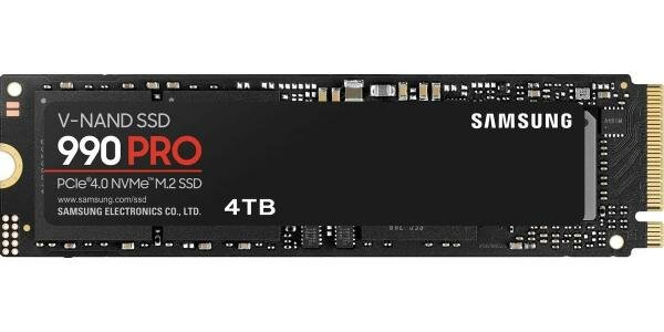 Твердотельный накопитель SSD M.2 4 Tb Samsung 990 PRO Read 7450Mb/s Write 6900Mb/s 3D NAND TLC