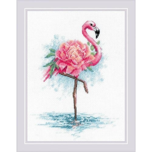 Набор для вышивания Riolis Цветущий фламинго, 18х24 см (риолис.2117)