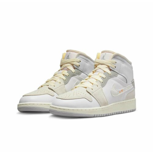 Кроссовки NIKE Air Jordan 1 Mid, размер 38 EU, белый, пыльная роза