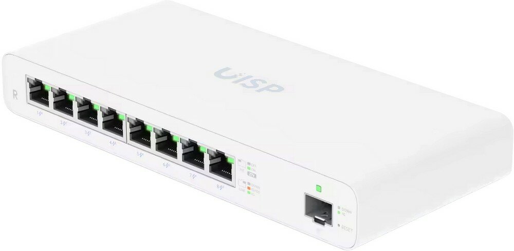 Маршрутизатор Ubiquiti UISP Router 2 ядра (880 МГц), 8х 1G RJ45, 1х SFP, раздача PoE 110 Вт