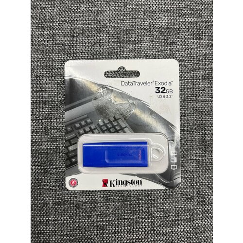 32Gb - Kingston DataTraveler Exodia USB 3.2 Gen1 KC-U2G32-7GB, синий usb flash drive 32gb kingston datatraveler exodia usb 3 2 gen1 kc u2g32 7gr