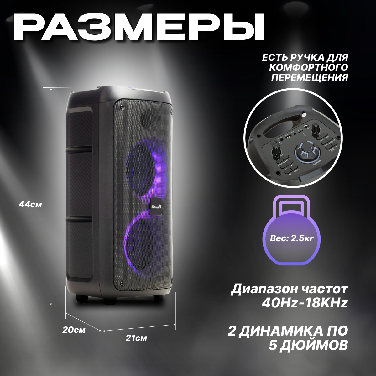 Колонка портативная ELTRONIC 20-42 FIRE BOX 220 с TWS