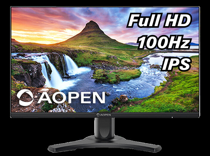 23,8' AOPEN 24CL2YEbmirx IPS, 1920x1080, 1 / 5ms, 250cd, 100Hz, 1xVGA+1xHDMI(1.4)+SPK+Audio In/Out, Speakers 2Wx2, H.Adj. 110 (by ACER)