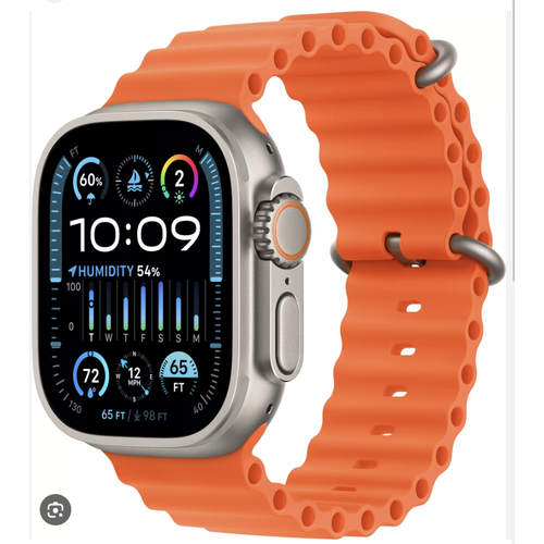 Часы Apple Watch Ultra 2 Titanium Case with Orange Ocean Band One Size 11941000₽