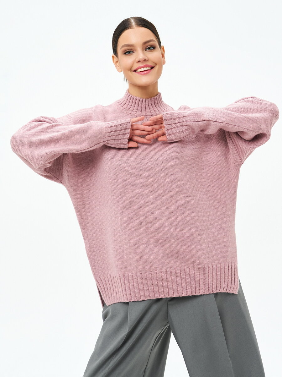 Свитер KARACHTEX размер 40-44  пудровый