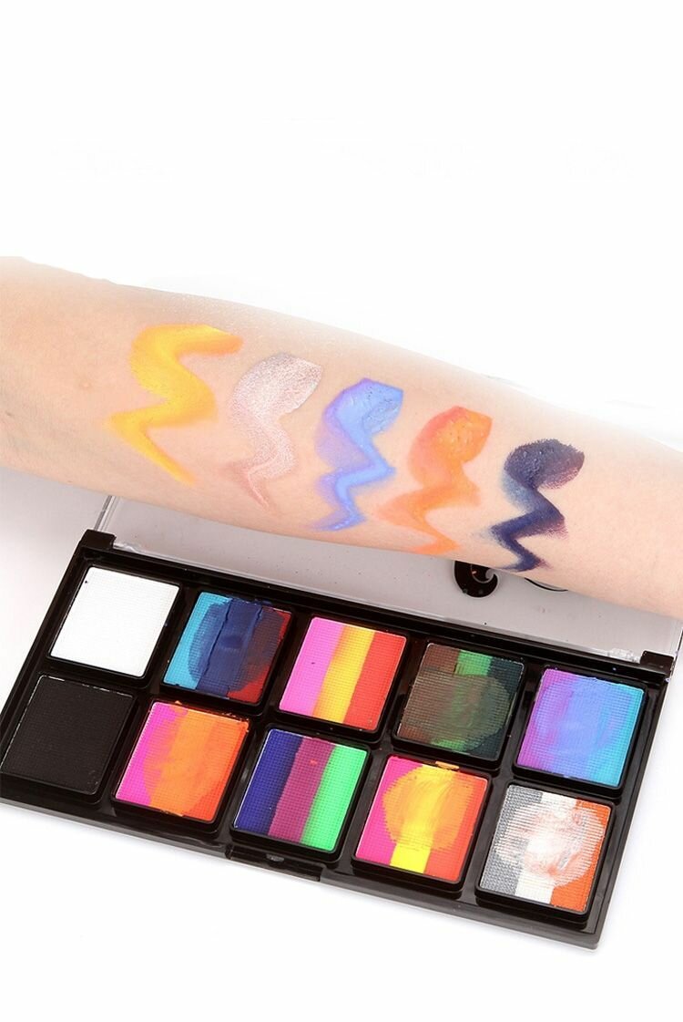 Набор аквагрима с кистями и шаблонами — фото 1