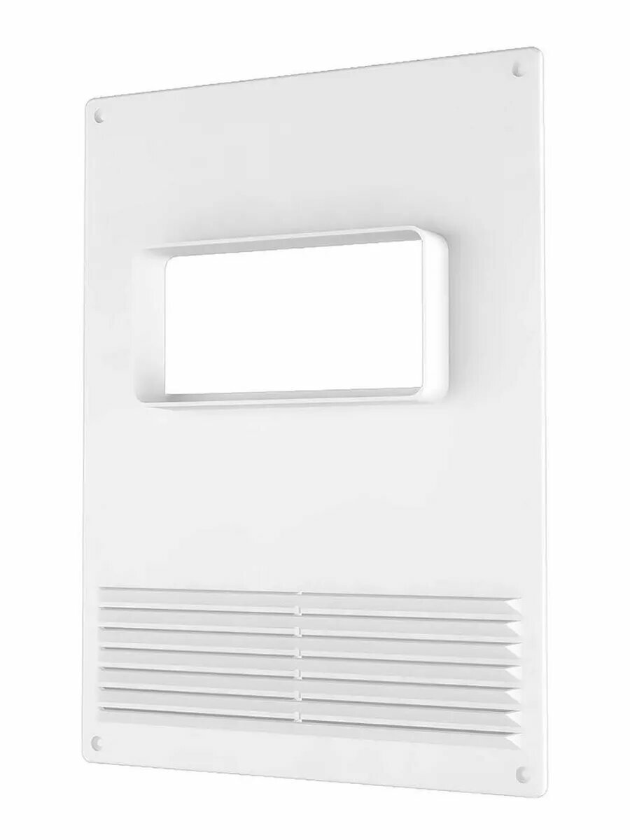 Площадка торцевая фланец ERA 511ПТГР 55х110 мм, пластик, белый, для вентиляции — фото 1