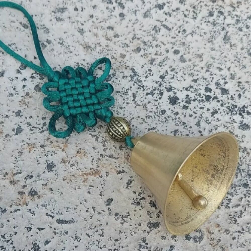 Колокольчик латунный индийский, для очищения пространства — фото 1