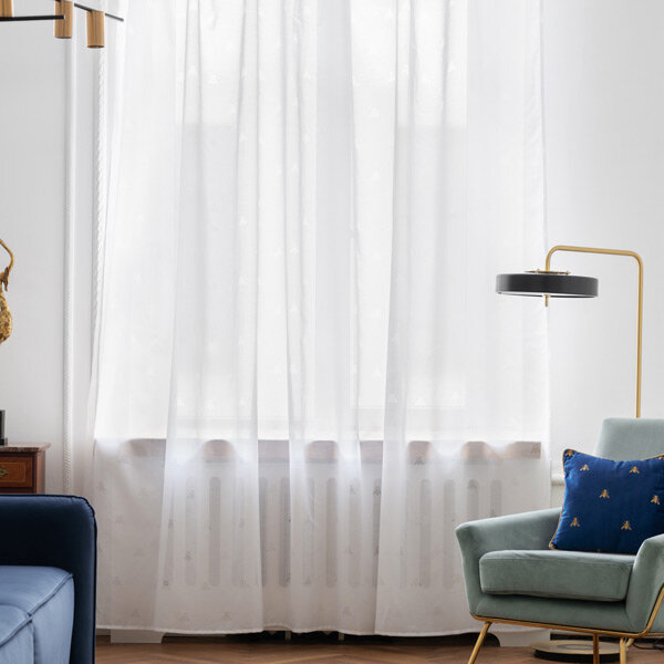 Тюль готовый деворе 280х270 см Zolotoy Roy Moroshka цвет Белый — фото 1