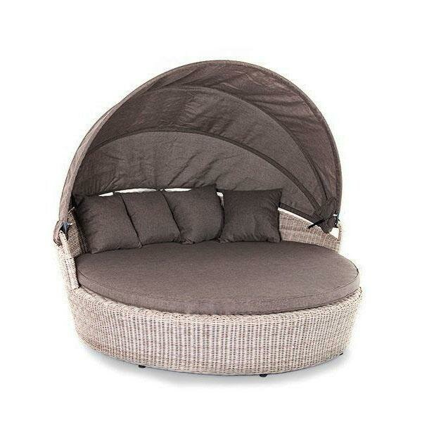 Шезлонг 4SIS  Стильяно  плетеная кровать круглая  цвет бежевый арт  YH L618W beige