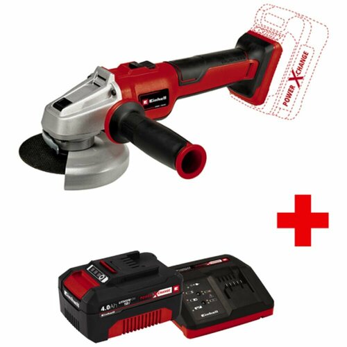 Аккумуляторная угловая шлифмашина Einhell PXC AXXIO 18125 Q BL 1 акк PXC 4Ач 18В ЗУ 3А 4431151SET 11750₽
