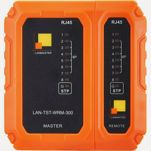 Изображение товара Тестер витой пары LANMASTER LAN-TST-WRM-300 с индикаторами, 2125682