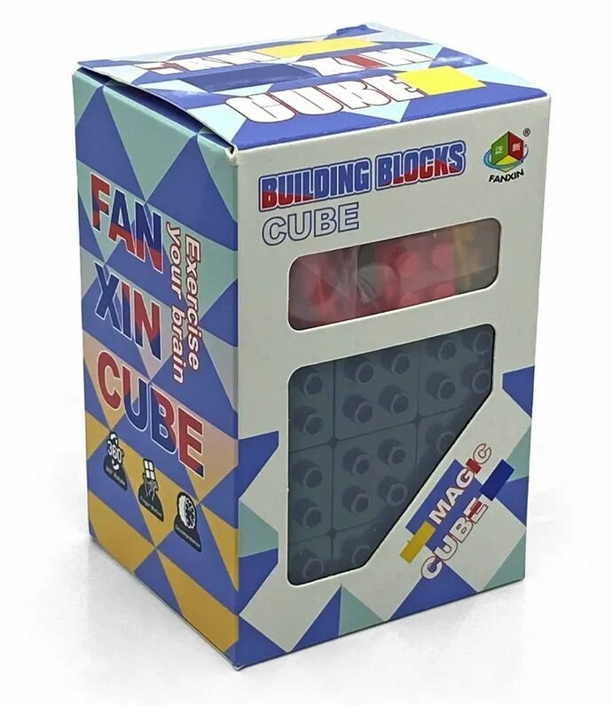 Головоломка FanXin "LEGO Building Blocks", кубик Рубика, пластик, 3х3, черный