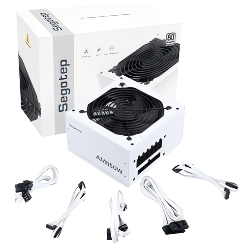 Блок питания Segotep 650W, белое，полностью модульный, 80 Plus White белый