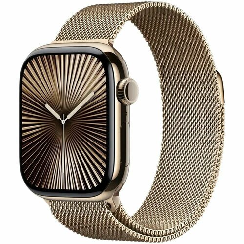 Умные часы Apple Watch Series 10 42mm Gold Titanium Case with Slate Milanese Loop 127500₽