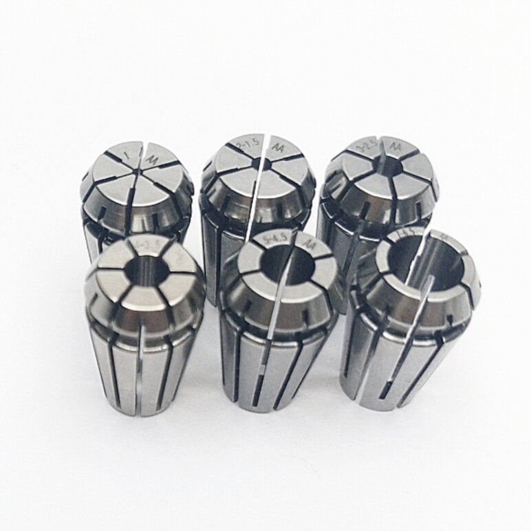 Цанги ER11 комплект 6 штук ( d1, d2-1,5, d3-2.5, d4-3.5, d5-4,5, d7-6,5 )