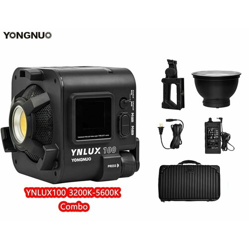 YONGNUO YNLUX100 100 Вт COB LED видеосвет управление через приложение Освещение Bowens Mount Комбинированный набор 16999₽