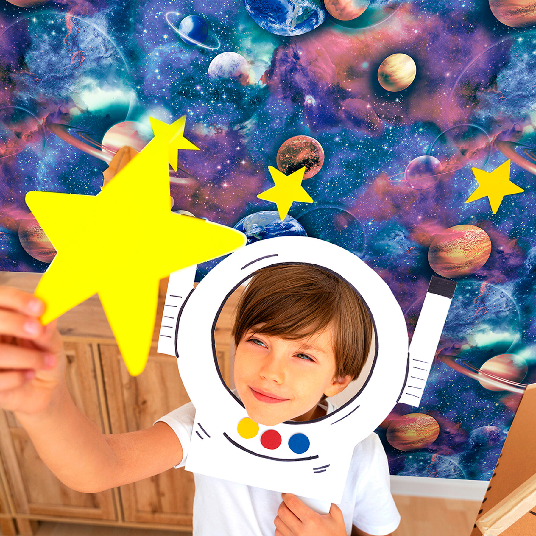 Обои флизелиновые Elysium Космос синие 1.06 м Е803207 - фото №8