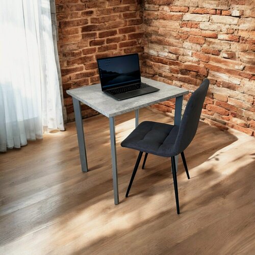 Изображение товара Письменный стол/ цвет столешницы Бетон светлый, 70*60 см. Ножки серый хром