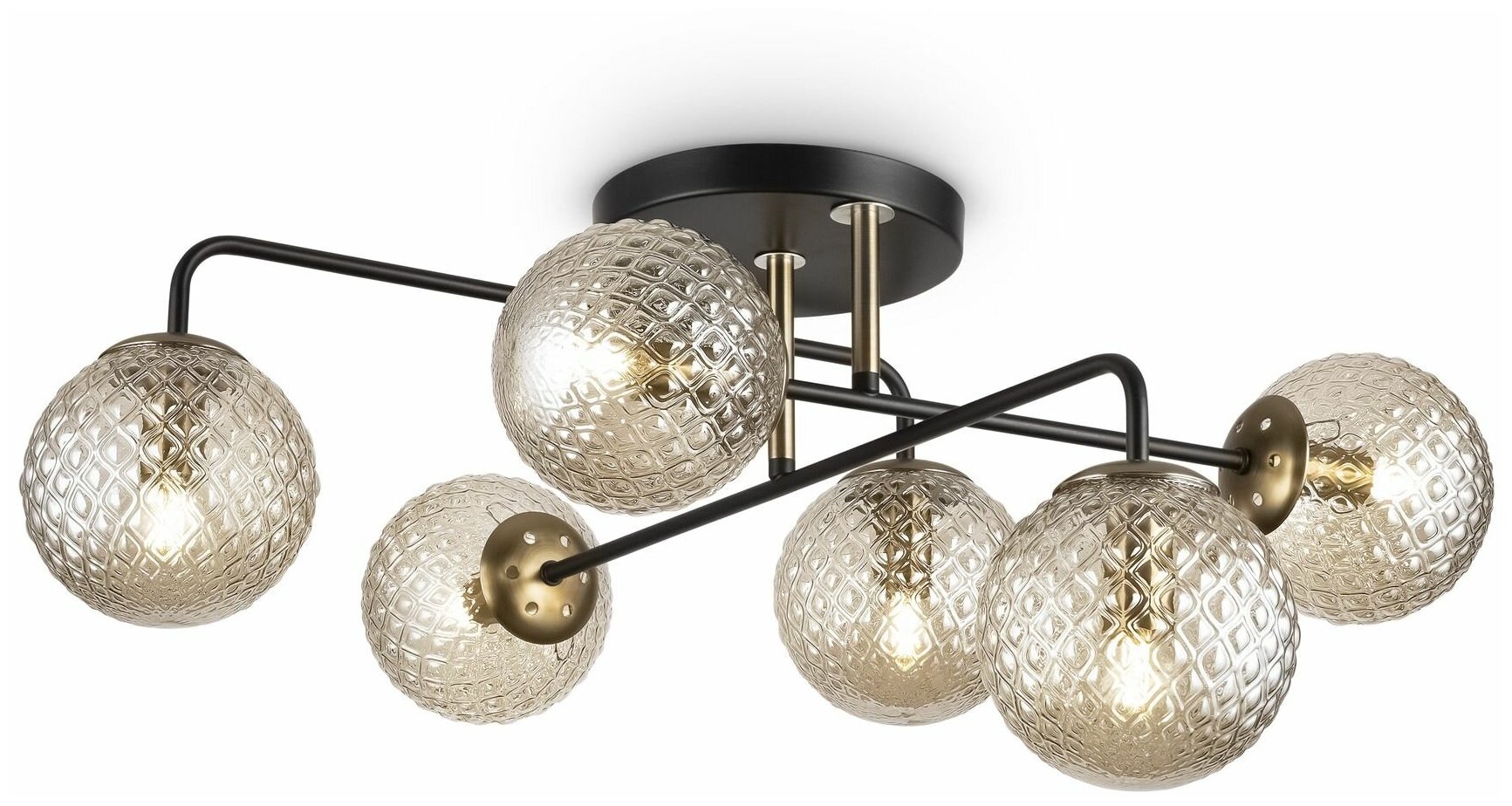 Люстра Freya "Navel" FR8016PL-06BBS, E14, 40W, IP20, 6 плафонов