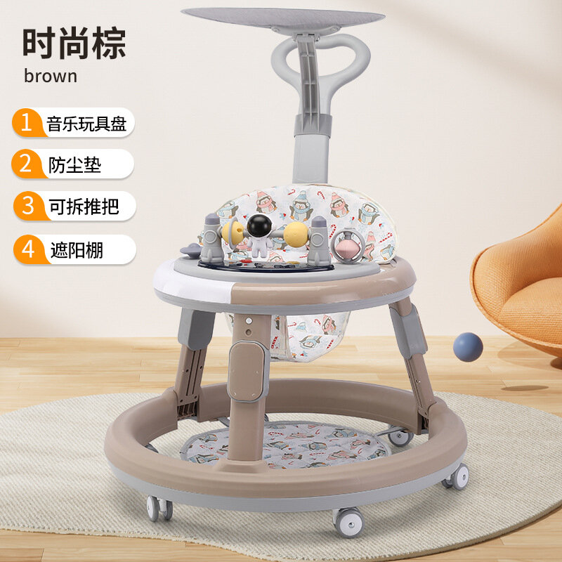 Ходунки Babywalke, для детей от 7 месяцев, с музыкой, с козырьком, коричневые