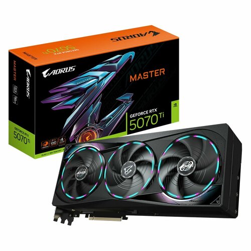 Видеокарта Gigabyte RTX5070Ti MASTER 16GB GDDR7 256bit 3xDP HDMI 3FAN RTL