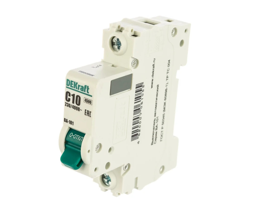 Автоматический выключатель DEKraft ВА101-1P-010A-C 11053DEK — фото 1