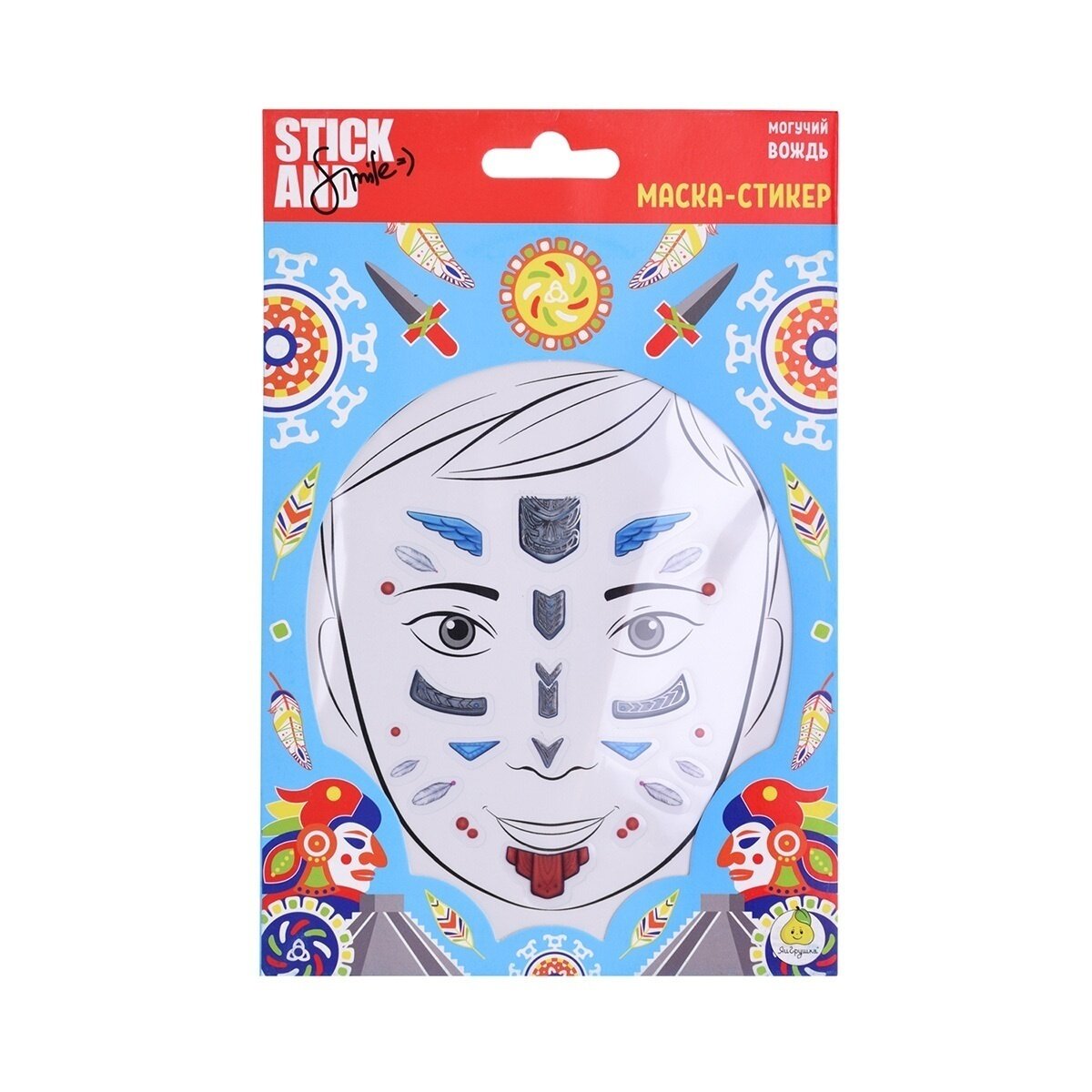 Маска-стикер для лица Stick and Smile "Могучий вождь", Золотая коллекция (12323)