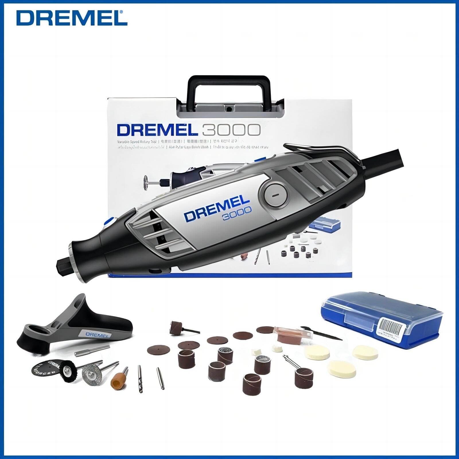 Гравер электрический Dremel 3000 Электрическая мельница Набор нефритовой гравировальной машины Электрическая полировальная машина + 26 Запасные части