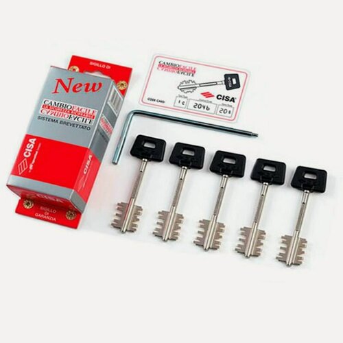 Изображение товара Комплект ключей для перекодировки замков CISA CAMBIO FACILE длина ножки ключа 44 мм.