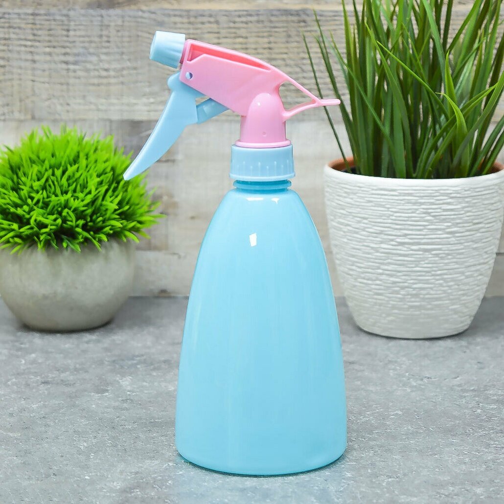 Опрыскиватель садовый 05л с эргономичной ручкой полипропилен сине-розовый дизайн