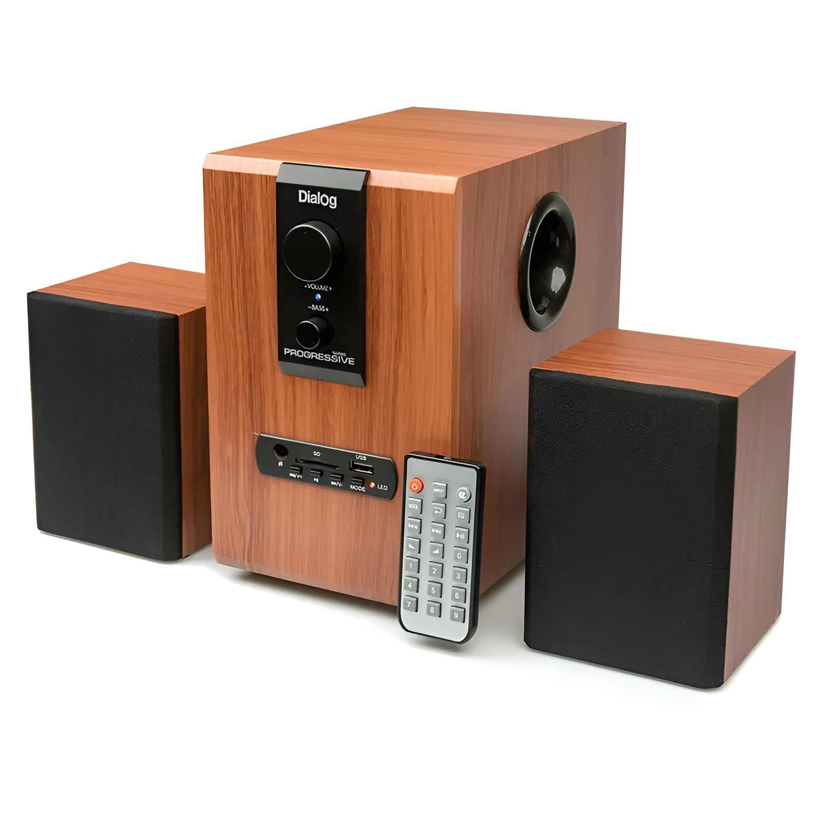 Акустические колонки 2.1 DIALOG AP-150 Progressive, коричневый